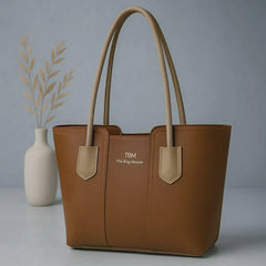 Women's PU Leather Plain Shoulder Bag
