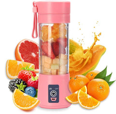 Recargeable Juicer Blender 6 Blades 380ml - Portable Juicer Cup & Smoothie Maker Charging