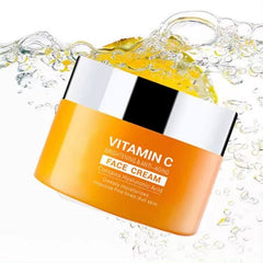 Vitamin C Face Cream Whitening Moisturizing Brighten Improve Fine Lines Dull Skin Hyaluronic Acid Serum Anti-aging