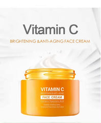 Vitamin C Face Cream Whitening Moisturizing Brighten Improve Fine Lines Dull Skin Hyaluronic Acid Serum Anti-aging