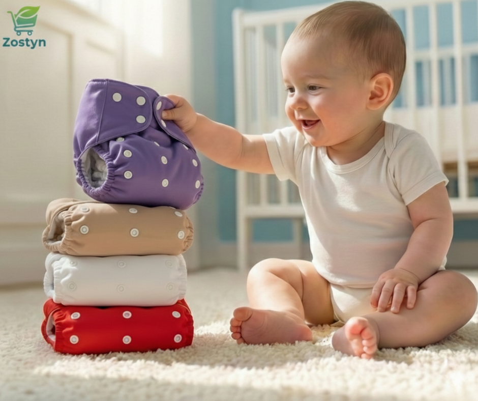 Washable waterproof Baby Diaper +Absorbent Inner Pad | Reusable & Multi-colors