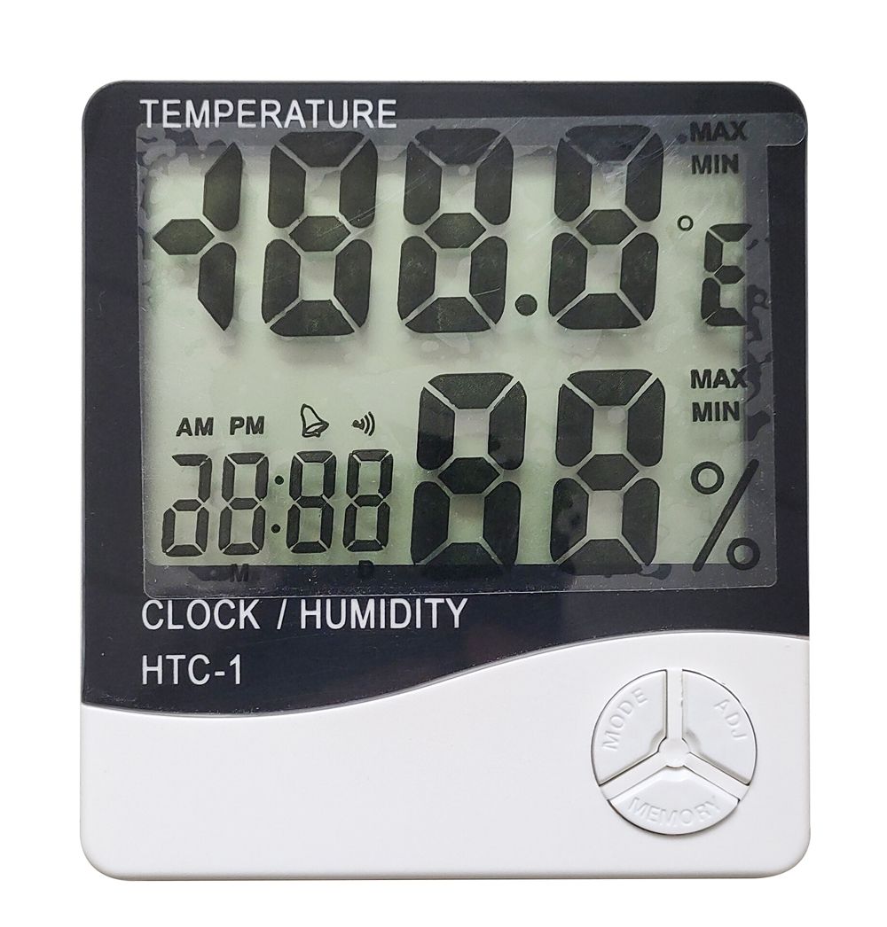 HTC-1 High Accuracy LCD Digital Thermometer Hygrometer Indoor Electronic Temperature Humidity Meter Clock Weather Station