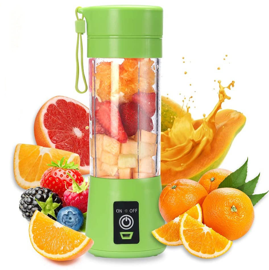 Recargeable Juicer Blender 6 Blades 380ml - Portable Juicer Cup & Smoothie Maker Charging