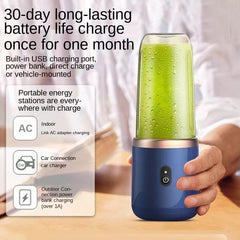 Portable Juicer Blender Electric 6 Blades Juicer Cup Household Commercial Food-grade USB Charging Blenders and Juicers