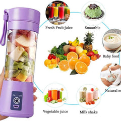 Recargeable Juicer Blender 6 Blades 380ml - Portable Juicer Cup & Smoothie Maker Charging