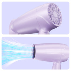 Lightweight 2 Speed Settings Foldable Travel Mini Hair Blower Ionic 1000 Watts Blow Dryer Fold Small Size Traveling Hair Dryer