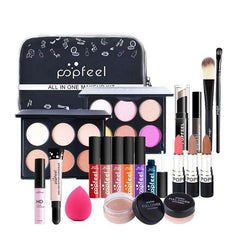 20 Styles Makeup Set Eyeshadow Lipstick Eyebrow Pencil Lip Gloss Makeup Brush Powder Nail Polish With Makeup Bag Cosmetics Kit