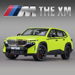 1:24 for BMW XM SUV Diecast Alloy Sports Car Model Metal Vehicle Collection with Simulation Sound & Light Toy Gift