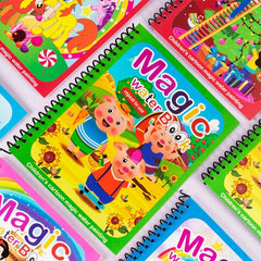 Hot Selling Children Drawing Toy Magic Water Coloring Book with Pen Reusable Animals Story Book