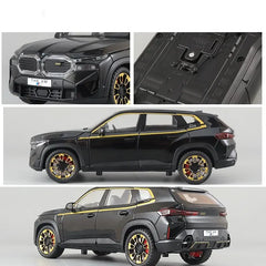 1:24 for BMW XM SUV Diecast Alloy Sports Car Model Metal Vehicle Collection with Simulation Sound & Light Toy Gift
